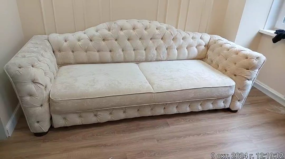 Замена обивки дивана на дому. Билибино