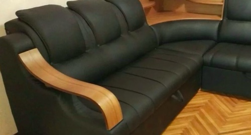 Перетяжка кожаного дивана. Билибино
